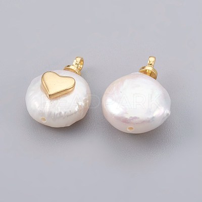 Natural Cultured Freshwater Pearl Pendants PEAR-F008-13G-1
