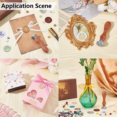 DIY Scrapbook Wax Seal Stamp Sets AJEW-WH0432-025-1