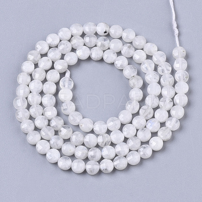 Natural Rainbow Moonstone Beads Strands G-R462-010-1