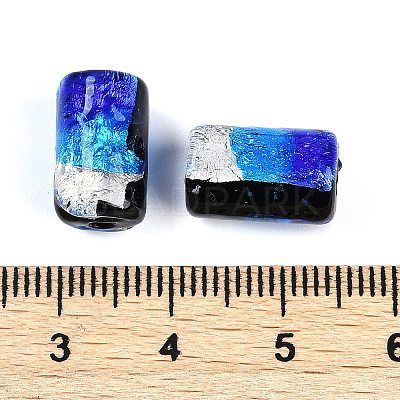 Handmade Silver Foil Glass Beads LAMP-I027-03B-1