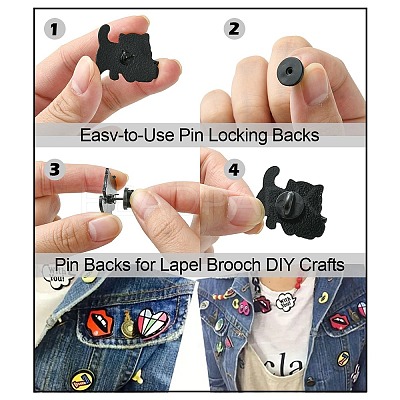 Silicone Brooch Findings FIND-YW0004-50-1