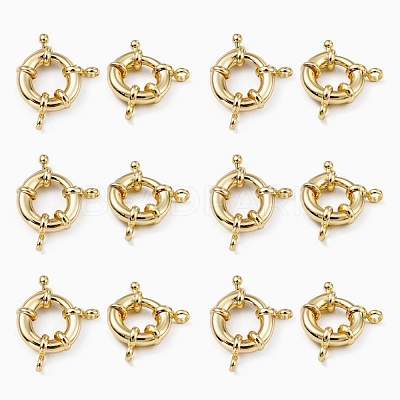 Rack Plating Brass Spring Ring Clasps X-KK-D399-A-G-NF-1