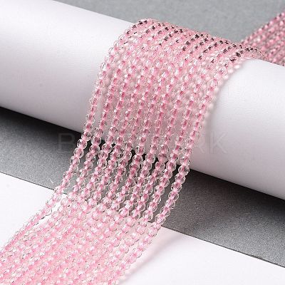 Transparent Glass Beads Strands GLAA-H021-03-08-1