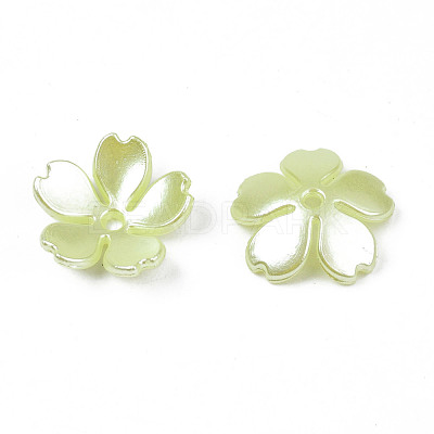 Spray Paint ABS Plastic Imitation Pearl Beads MACR-N013-002-1