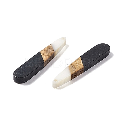 Opaque Resin & Walnut Wood Pendants RESI-M027-12D-1