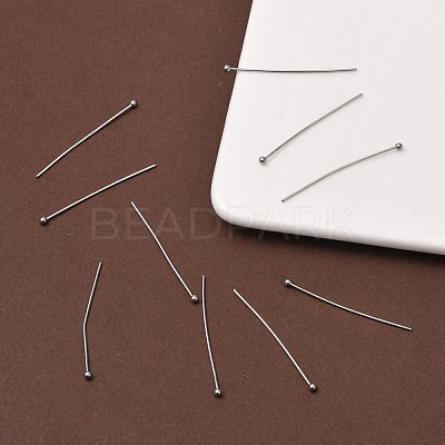 Tarnish Resistant 304 Stainless Steel Ball Head Pins X-STAS-M010-35mm-01-1