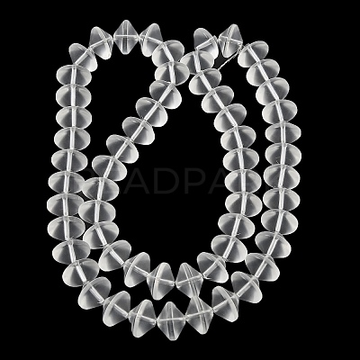 Frosted & Baking Paint Transparent Glass Beads Strands GL-CBA2ED2-03B-1