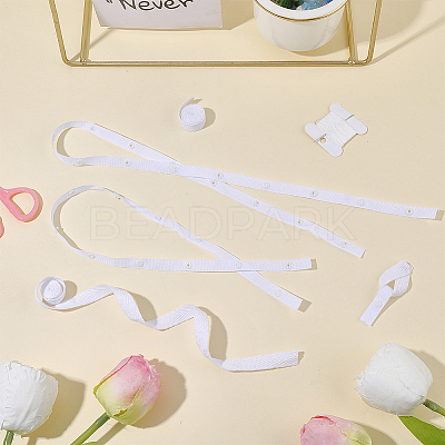 Polyester & Pom Removable Quilt Cover Corner Fasteners Button Straps FIND-CP0003-68-1