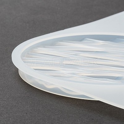 Flat Round with Water Ripple Cup Mat Silicone Molds DIY-L065-03-1