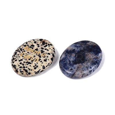 Natural & Synthetic Mixed Stone Pendants G-N365-02-1