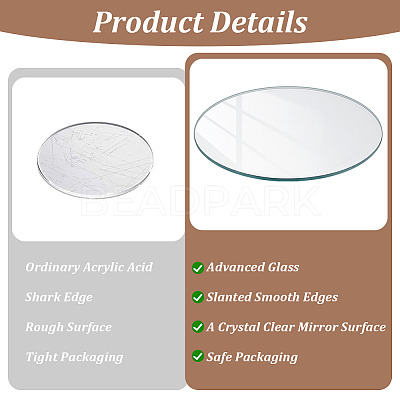 Glass Mirror AJEW-WH0270-378B-1
