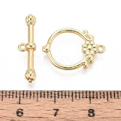 Brass Toggle Clasps KK-T077-01G-1
