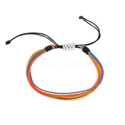 Multi-strand Fibre Wax Threads Braided Bracelet GN8006-2-1