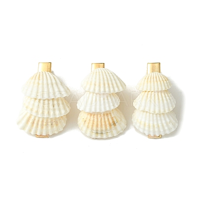 Sea Shell with Iron Alligator Hair Clips PHAR-JH00104-02-1