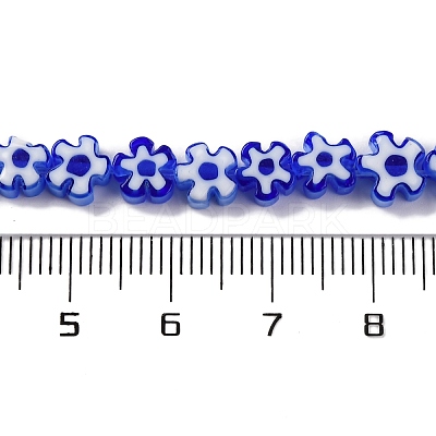 Handmade Millefiori Lampwork Beads Strands LAMP-G164-01B-1