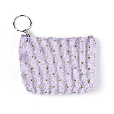 Polka Dot Corduroy Wallets AJEW-N003-22-1