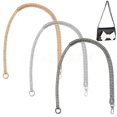 3Pcs 3 Colors Alloy Double Layer Chains for Jeans Pants FIND-WR0009-40-1