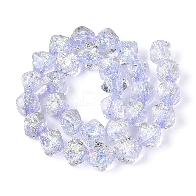 Handmade Foil Glass Beads Strands FOIL-N033-01B-1