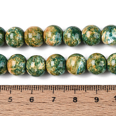Baking Paint Glass Beads Strands DGLA-N016-10mm-07-1