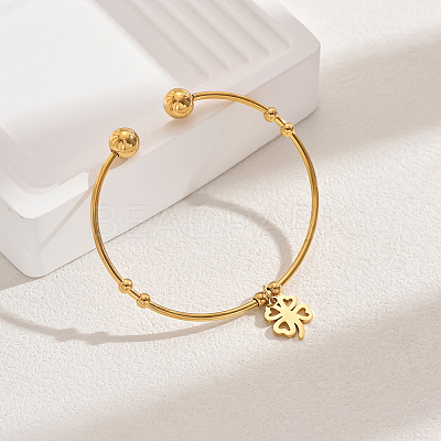 Stainless Steel Charm Bangles DX7193-1
