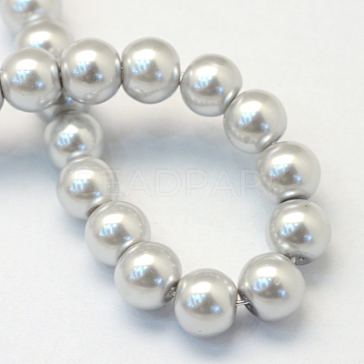 Baking Paint Glass Pearl Bead Strands HY-Q003-3mm-62-1