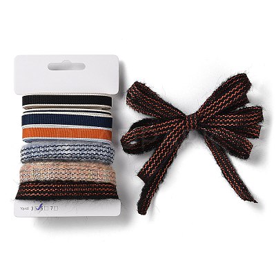 18 Yards 6 Styles Polyester Ribbon SRIB-Q022-E02-1