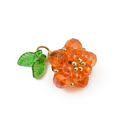 Halloween Theme Glass Seed Beads Pendants PALLOY-MZ00776-01-1