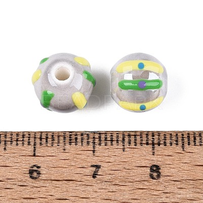 Handmade Porcelain Ceramic Beads PORC-Q005-03G-1
