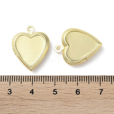 Rack Plating Brass Locket Pendants KK-G489-03G-1