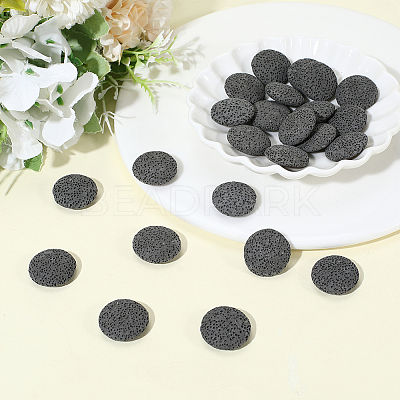 24Pcs Unwaxed Natural Lava Rock Beads G-PA0002-11A-1