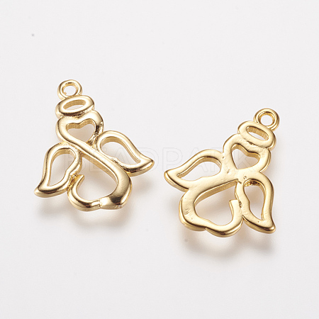 Brass Pendants X-KK-E180-01G-1