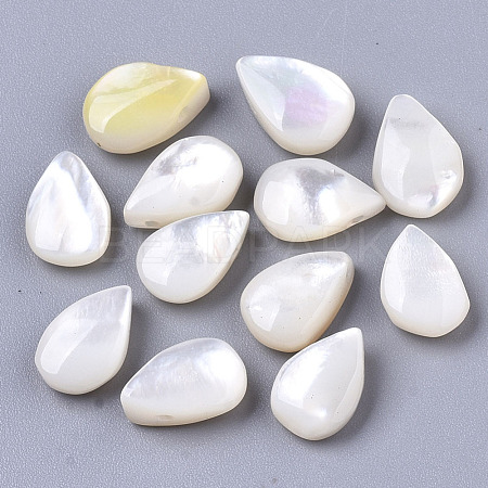 Natural White Shell Mother of Pearl Shell Beads X-SHEL-R047-17-1