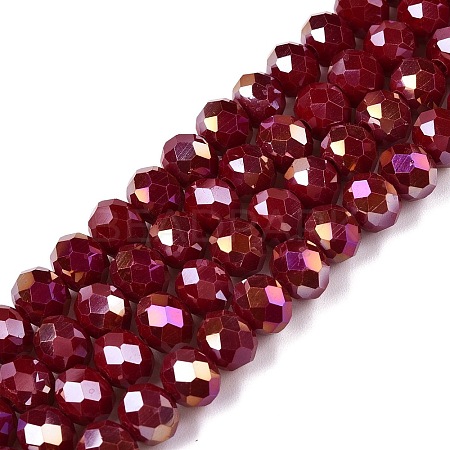 Electroplate Glass Beads Strands LS-EGLA-A044-P8mm-B02-1