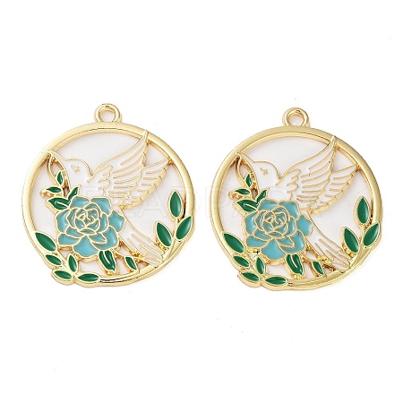 Rack Plating Alloy Enamel Pendants FIND-Q099-04A-02-1