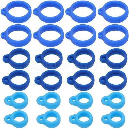 60Pcs 3 Style Silicone Pendant SIL-GF0001-28B-1