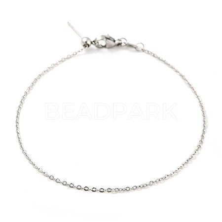 304 Stainless Steel Add a Bead Adjustable Texture Cable Chains Bracelets for Women BJEW-M307-01D-P-1