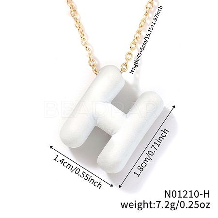 Alloy Initial Pendant Necklaces RS8745-8-1
