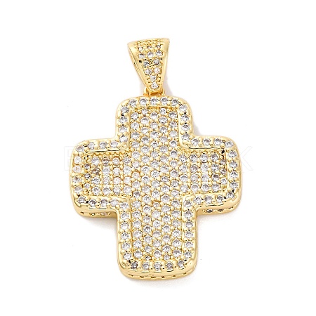 Brass Micro Pave Cubic Zirconia Pendants KK-S510-48G-05-1