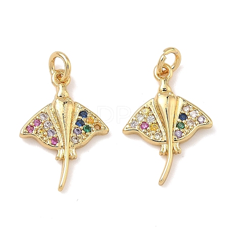 Brass Micro Pave Cubic Zirconia Pendants KK-A291-12H-G02-1
