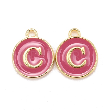 Golden Plated Alloy Enamel Charms X-ENAM-S118-08C-1