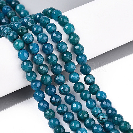 Dyed Natural White Jade Beads Strands G-T139-6mm-60-21-1