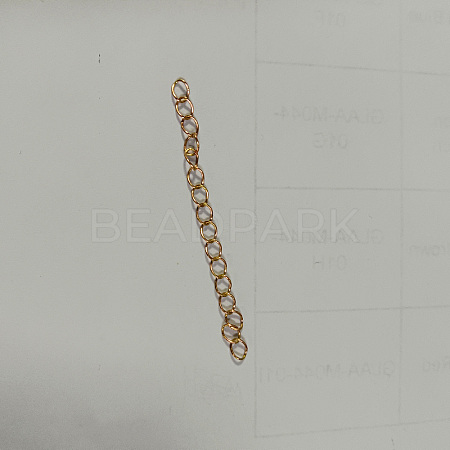 Brass Curb Chain Extender KK-T069-35C-1