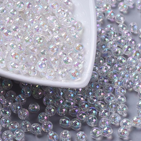 Eco-Friendly Transparent Acrylic Beads X-PL733-2-1
