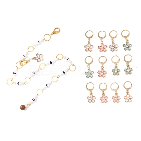 Knitting Row Counter Chains & Locking Stitch Markers Kits HJEW-AB00488-1