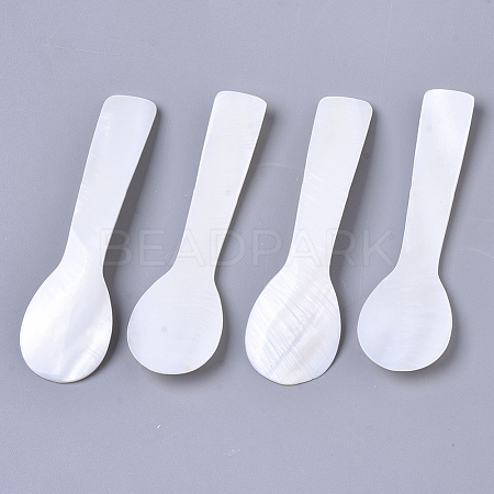 Natural Freshwater Shell Spoons SSHEL-N034-49A-01-1