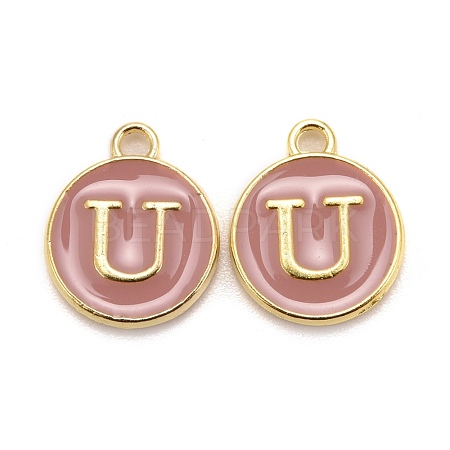 Golden Plated Alloy Enamel Charms ENAM-S118-07U-1