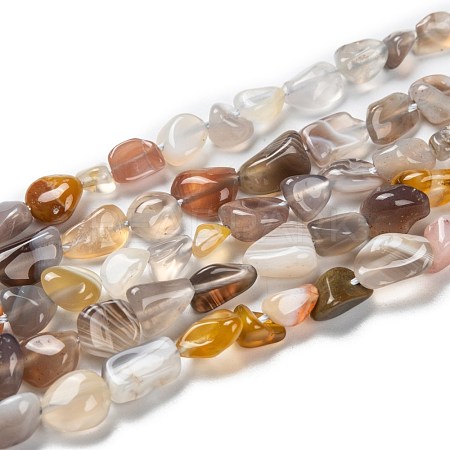 Natural Botswana Agate Beads Strands G-G018-26-1