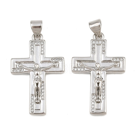 Easter Brass Micro Pave Clear Cubic Zirconia Pendants CU-CBADC6C-09P-02-1