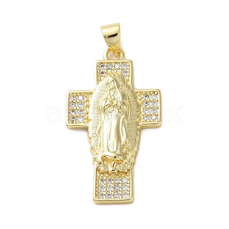 Brass Micro Pave Cubic Zirconia Pendants KK-A212-05C-G-1