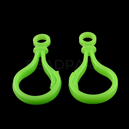 Opaque Solid Color Bulb Shaped Plastic Push Gate Snap Keychain Clasp Findings KY-R006-03-1